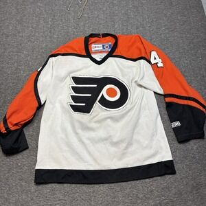CCM Philadelphia Flyers Joni Pitkanen 44 NHL Hockey Jersey Mens Medium White